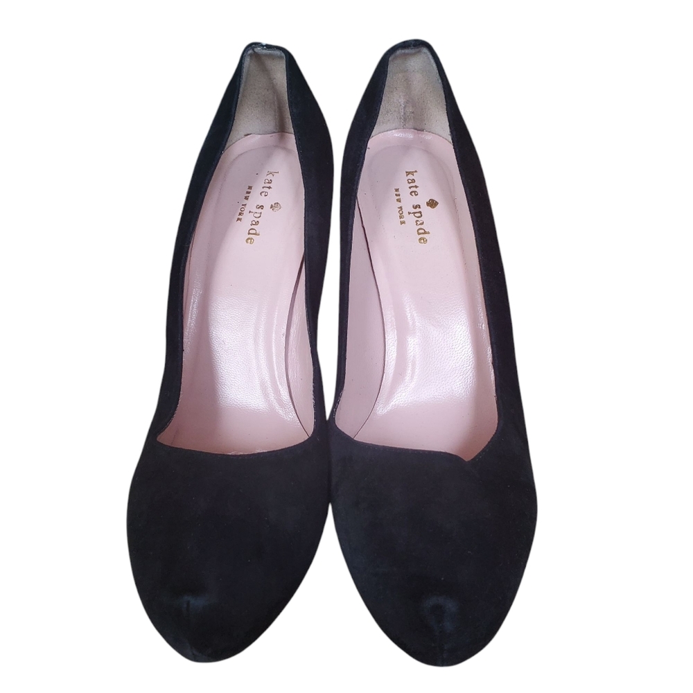 Kate Spade Vintage Y2K Black Suede Platform Pump (9B)